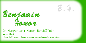 benjamin homor business card